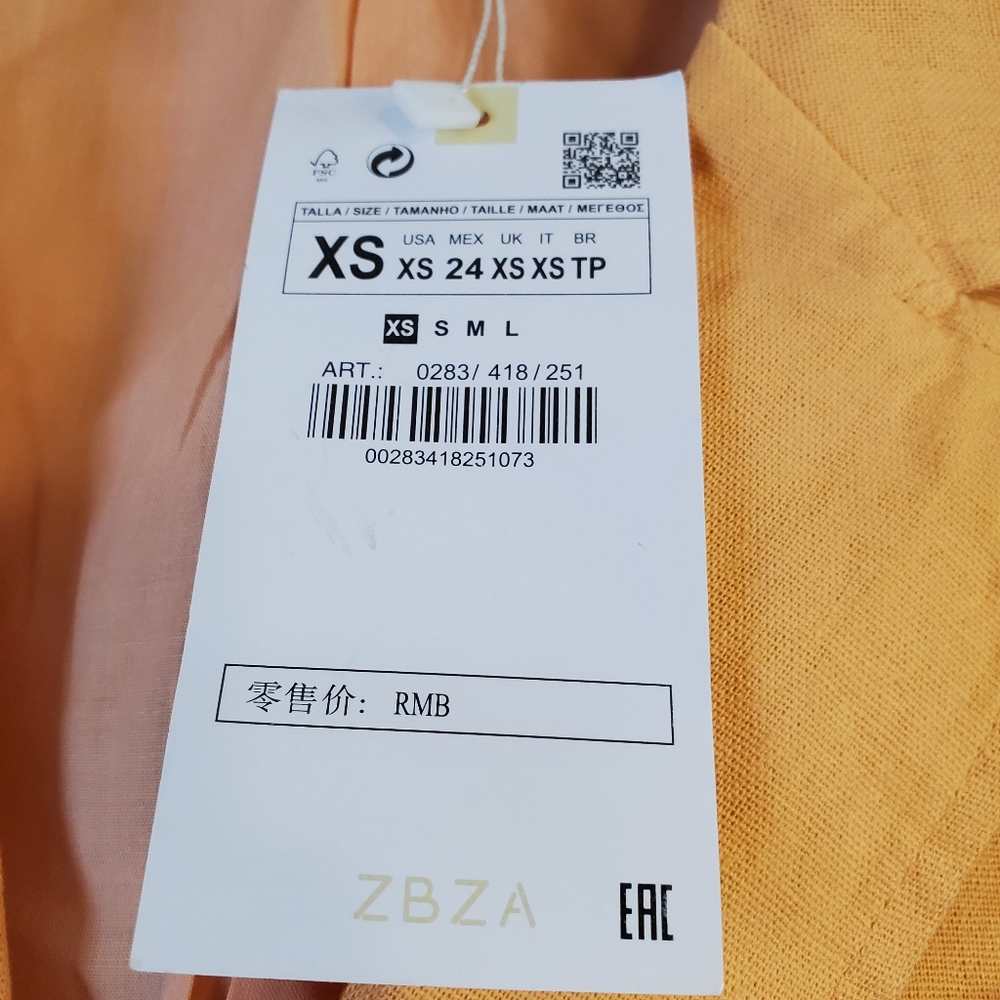XS peach color, skort set - Picture 9 of 12